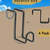 4PCS 4 Inch Tack Hook Heavy Duty Metal Bridle Hooks Water Bucket Hanger for Hanging Horse V1259-DP01-A-5071