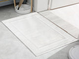 2PCS White Cotton Classic Rug Bath Mats Absorbent Cotton Hotel Spa Shower Bathtub Mats Not A V1189-LWWAL-20260325-00227