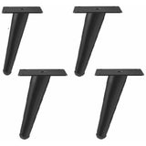 4, Black Oblique Conical Legs Matt Piece Furniture Cone Incline Holder Sofa Legs TV Stand Cone Iron V1237-MS-626-083