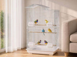 i.Pet 100cm Bird Cage Aviary Parrot Budgie White PET-BIRDCAGE-H100-WH