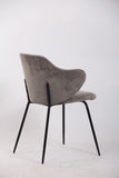 Set of 4 Dining Chairs with Corduroy Cord Fabric in Grey V563-68408_2X