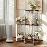 Plant Stand with Wheels Indoor Outdoor Flower Rack Display V178-66987