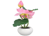 LED Flower Table Lamp Plastic 3 Head Artificial Flower Night Light with Ceramic Vase for Home Living V1294-YM0901-3119240092511