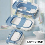 CARLA HOME Foldable Baby Bath Tub with Collapsible Toddler - Blue V178-36508