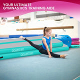 Powertrain Airtrack 20cm Thick 7m x 1m Inflatable Gymnastics Tumbling Mat Air Track - Mint Gree IFM-0701-GYGN