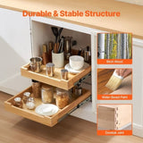 VEVOR 2Tier Pull Out Cabinet Organizer Soft Close Slideout Wood Drawer 17"W x 21"D V952-LCSCTJMS2C204G5H5V0