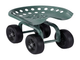 Gardeon Garden Seat 360 Swivel Rolling Adjustable Height Work Scooter Cart Wheels Heavy Duty 150kg GCT-ADJUST-360-GE
