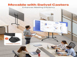 Rolling TV Stand, Mobile TV Cart for 32-65 Inch Screens, Height Adjustable, Portable Monitor Stand V952-TYSDLDDSJZJZGTD2Z001V0
