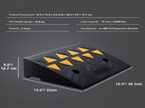 Rubber Curb Ramp 2 Pack, 12.7 cm Rise Height Heavy-Duty 15 tons Load Capacity Threshold Ramps, V952-SJDLYPDGB2190CQUPV0