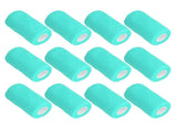 12Pcs Bandage Wrap Natural Latex Elastic Self Adhesive Wrap for Cows Dogs Horses 10cm Cyan V1294-YM0523-3111220104714
