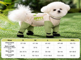 Size M Dog Raincoat and Leash Set - Four-Leg Waterproof Dog Suit with Paw Covers, Open Back Design, V888-ELOSUNG57180-2
