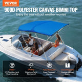 3 Bow Bimini Top Boat Cover, 900D Polyester Canopy with 1" Aluminum Alloy Frame, Waterproof and Sun V952-3GCYZYP6L616QR5XQV0