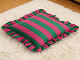 Ruffle Pillow Case, Square Ruffled Pillow Cover, Microfiber Wrinkle Resistant Pillow Shams, for Sofa V1370-AZ4-08779