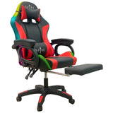 Spire Onyx LED Massage Gaming Chair - Red and Black 815ER