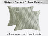 Holzlrgus Fall Set of 2 Striped Textured Velvet Corduroy Decorative Europe Sham Seasonal Autumn V1189-WXFWAL-20260319-01333