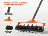 Rolling Lawn Aerator, 410mm Manual Push Aerator Roller with 42 Spikes & 60 in Long Handle, Fillable V952-STJCPQQGTS15QOZLO001V0