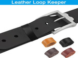 Leather Loop Keeper, Loops Belt Keeper Retainer Straps Replacement, Reddish Brown 1.5"/1.6" V1259-DP01-A-5188