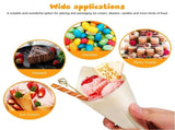 120Pcs Disposable, 7" Multi Function Food Dessert Cones for Appetizers Ice Cream Weddings Birthdays V1369-AZ3-W-15790
