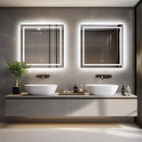 80x80cm Large Square Wall Mount Smart Led Bathroom Mirror Anti Fog Backlit Vanity Mirror V767-XMR-Z28-378-AU