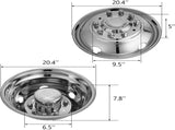 Polished 19.5" 10 Lug Wheel Simulators Stainless Steel Bolt Kit Hubcap Kit Fit for 2005-2020 Ford V952-19.5CBXGLGG000001V0