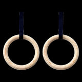 202mm Wooden Gymnastic Rings Olympic Gym Strength Training & Fitness V63-822591