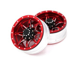 4Pcs/Set 1.9 Inch Wheel Rim Metal Parts for 1/10 Remote Crawl Car Red V1263-JX-1251