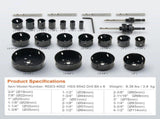 Hole Saw Kit, 18 PCS Saw Blades, 6 Drill Bits, 1 Hex Wrench, Bi Metal M42 Hole Saw Set with Carrying V952-KJTJSJSPF18OWVFQPV0