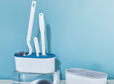 4 Pieces Toilet Bowl Brush Set Punch Free Wall Mounted Toilet Brush Holder with 3 Brush for Bathroom V1294-YM0703-3117230080911