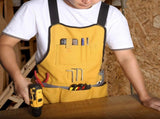 Work Tool Apron for Men and Women, Torso Length with 21 Tool Pockets, Durable Canvas Apron, DIY V1192-AZ-W-3225