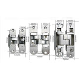 3D Invisible Hinge. Satin Stainless Steel. 2 Pieces, 2395Mm V1188-MS-227-2330