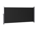 Instahut Side Awning Sun Shade Outdoor Retractable Privacy Screen 1.8X3M Black AWN-B-SIDE-FC-180-BK