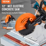 30.48cm Electric Concrete Saw Wet/Dry Saw Cutter with Water Pump and Blade V952-DDHNTJ1800W12HEK8V3