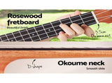 Alpha 23" Ukulele Natural Mahogany Concert Beginner Gift w/ Carry Bag UKULE-D-23-NAT