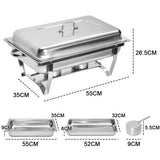 Alston 9L Chafing Dish Set, Premium 410 Stainless Steel Buffet Warmer, Bain Marie Food Server with XFYA-BW-1T