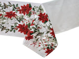 100% Cotton Ashdene Poinsettia Festive Christmas Holiday Tablecloth 150 x 300 cm V442-LDE-TABLEC-POINSETTIA300CM-MULTI-RE