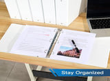 2-inch 3 Ring Binder with 2 Interior Pockets, Heavy Duty 2'' Binders Holds US Letter Size 8.5'' x V1258-DP02-C-1342