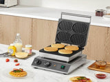 Commercial Maker, 4PCS Round Baker Machine,1750W Non-Stick Stainless Steel Belgian V952-SYBLSHFBJDPF0EHRRV3