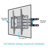 Tilt & Swivel Dual Arms TV Mount Cantilever Wall Bracket 40 46 50 55 56" LCD LED V767-U-420E
