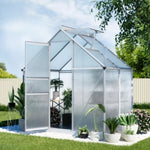 Green Fingers Greenhouse Aluminium Polycarbonate Premium Garden Storage Shed 3.1Mx1.9Mx2.0M GH-ALU-310X190-TP-AB