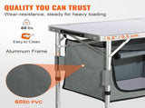 Camping Kitchen Table, Quick set-up Folding Camping Table with A Carrying Bag, 3 Adjustable Heights, V952-CWJKYDCFHSHSB10K7V0