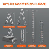 VEVOR Telescoping Ladder A Frame 16.7 FT Extension Multi-Function for Homework V952-DGNAZXYST51MOO11FV0