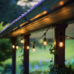 15m Solar Power Outdoor String Lights - 48 Ft Hanging Edison Bulbs Create Bistro Ambience in Your V687-213414