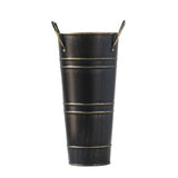Retro Metal Bucket Storage Organizer Freestanding Umbrella Holder Floor Vase For Entryway Porch Hall V1369-AZ3-W-14864