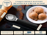 Heated Ice Cream Scoop Rechargeable, Electric Warming Ice Cream Scooper with LED Display Three speed V1192-AZ-W-2512