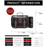 Motorcycle retro rear seat bag detachable side bags, PU leather waterproof and wear-resistant, V1232-MTCB-001