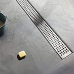 1000mm Bathroom Shower Stainless Steel Grate Drain w/Centre outlet Floor Waste Square Pattern V63-832821