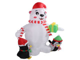 5.9ft Inflatable Xmas Penguin Bear with Colorful Light Cute Blow Up Yard Animal V1294-YM0901-3115230123813