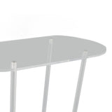 Clear Side Table Acrylic 2 Tier Oval Modern Detachable Nightstand End Table for Living Room Office V1294-YM0901-3116240024711