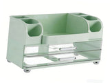 Makeup Organizer for Vanity with 2 Drawers Cosmetic Display Case with Brush Holders for Bathroom V1294-YM0901-3117250215811