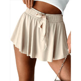 Summer Women'S Athletic Fitness Skirt Pants Light Blue XL V1369-AZ3-W-12938